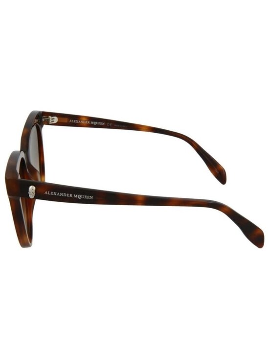 New Alexander McQueen Womens Cat Eye Havana Havana Brown Fashion Designer Sungla main image 5